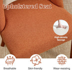 Dining Chairs Set of 4,Modern Dining Room Chairs with Thick Cushions,Upholstered Linen Fabric Kitchen Chairs for Kitchen Dining Room Orange