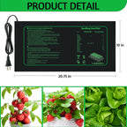 Seedling Heat Mat for Seed Starting,10" x 20.75" Waterproof Heating Pad for Indoor Plants Germination (Black 1 Pack)