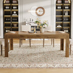 Tribesigns Dining Table for 6-8, 78.7-Inch Long Rectangle Kitchen Table, Modern Kitchen Dining Room Furniture, (78.74" L x 27.56" W), Brown
