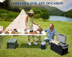 8FT Folding Tables – Heavy Duty Portable Foldable Picnic Table with Built-in Handle, 450 lb Capacity – Ideal for Events, Parties, Crafts, Camping & Dining (10-Pack, White)
