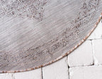 Unique Loom Outdoor Traditional Collection Area Rug - Antique (4' 1" Round, Beige/ Black)