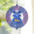 Personalized Girl Wind Spinner 3D Stainless Steel, Girl Garden Spinner Hanging Outdoor Decor, Wind Spinners Outdoor, Custom Gift for Grandmother, Mom, Wife