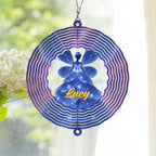 Personalized Girl Wind Spinner 3D Stainless Steel, Girl Garden Spinner Hanging Outdoor Decor, Wind Spinners Outdoor, Custom Gift for Grandmother, Mom, Wife
