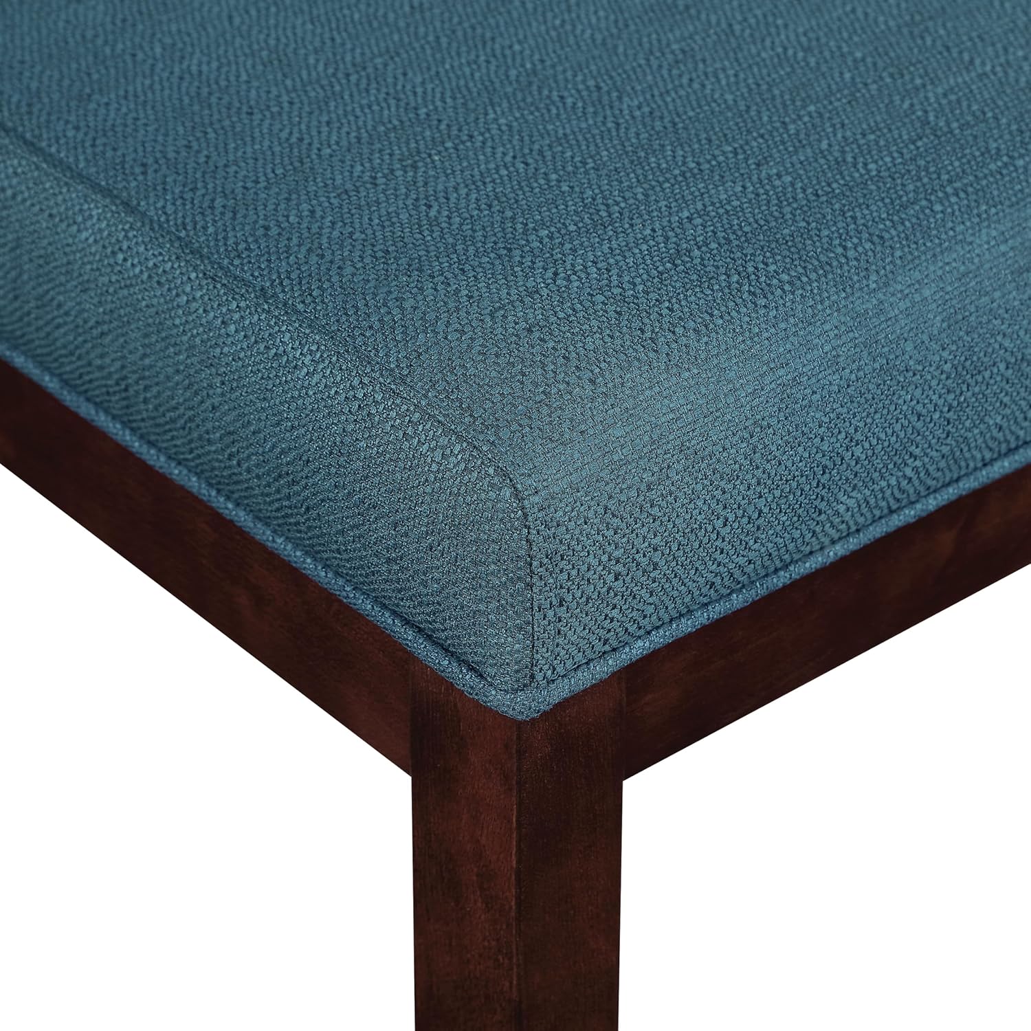 OSP Home Furnishings Dakota Upholstered Parsons Dining Chair with Espresso Finish Wood Legs, Azure Blue Fabric