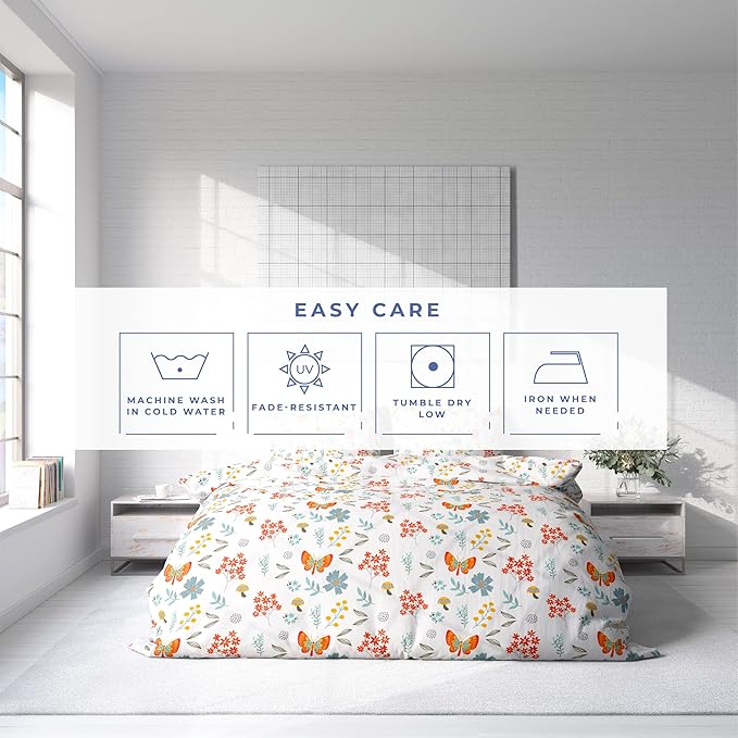 Kotton Culture 1 Pc Twin Size Duvet Cover Only -100% Egyptian Cotton Sateen 600 TC Ultra Soft Premium Durable Comforter Cover Zipper Closure & Corner Ties (Rain Forest, Twin/Twin XL 68" X 90")