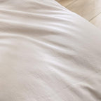 BESTOUCH Duvet Cover Set 100% Washed Cotton Linen Feel Super Soft Comfortable Chic Lightweight 3 PCs Home Bedding Set Solid Linen Grey Oversized King