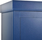 Merax 77''Tall Freestanding Kitchen Pantry,Farmhouse Tall Storage Cabinet with 2 Standard Plugs and 2 USB Ports,Wood Food Pantry with Adjustable Shelves,Door Shelves, Drawers and Wine Racks,Blue