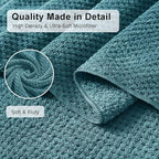 8 Piece Large Turquoise Family Bath Towel Set-2 Oversized Bath Towel Sheets,2 Hand Towels,4 Washcloths-600GSM Soft Highly Absorbent Quick Dry Beach Chair Towels Woven Towels for Bathroom Hotel and Spa