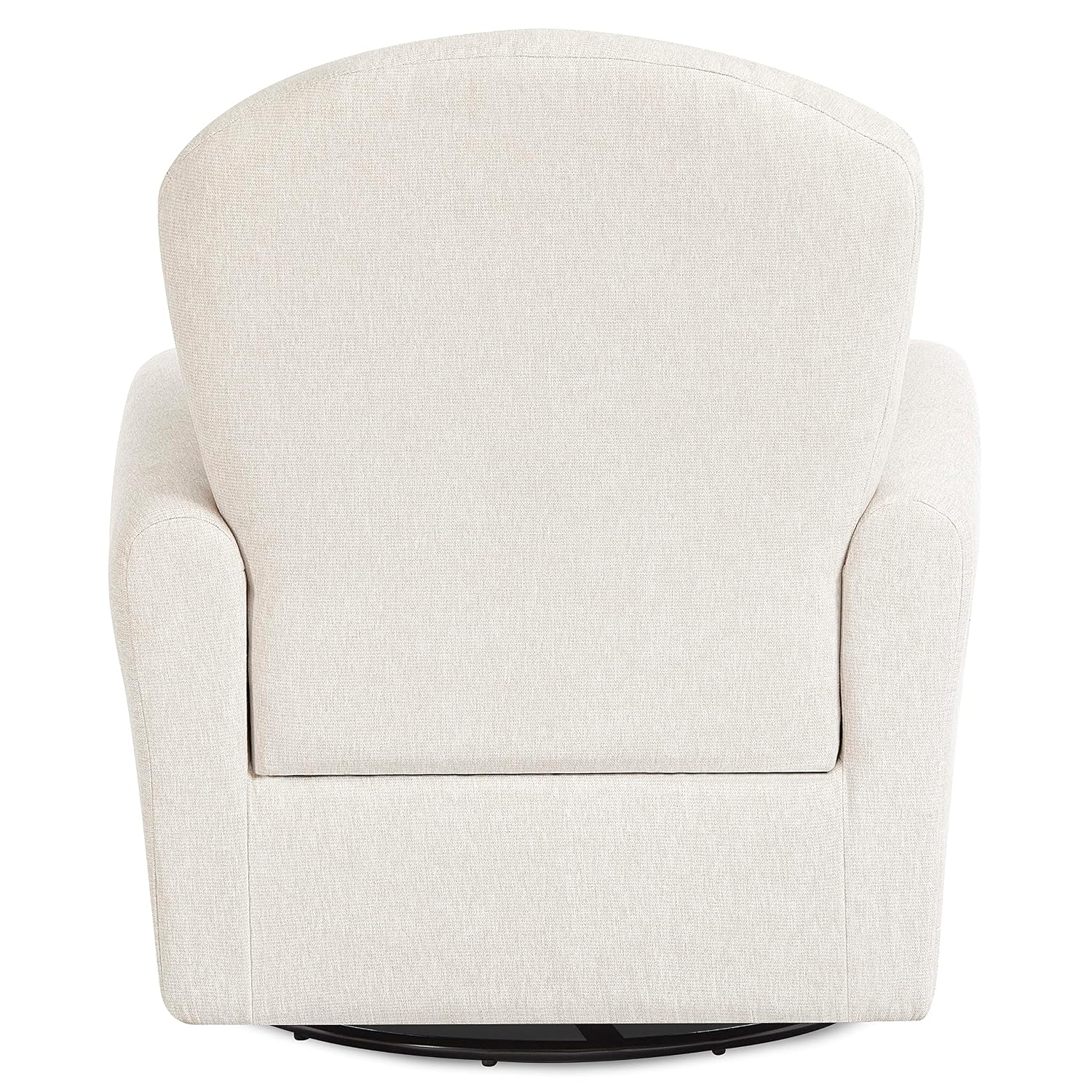 Evolur Vienna Swivel Glider with Nailhead Trim in Sweet Cream, Made from Sturdy and Sustainable FSC-Certified Wood, Easy to Assemble and Maintain, Features 360° Swivel Motion