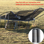 12-Inch Trampoline Wind Stakes, Extra Heavy Duty U Shaped Coated Rebar Stakes Safety Ground Anchors for Huge Garden Decoration (6)