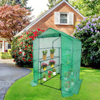Walk-in Greenhouse Replacement Cover with Roll-Up Zipper Door- 56"x56"x76" PE Plant Gardening Greenhouse Cover for Gardening Plants Cold Frost Protection Wind Rain Proof (Frame Not Include)