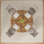 Tribesigns 47 inch Round Dining Table Wood Kitchen Table for Dining Room, 47" Dinner Room Tables for 4-6, Farmhouse Accent Furniture with Wooden Tabletop and Cross Base, Rustic+Black