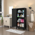 winiowa Pantry Cabinet with Doors and Adjustable Shelves, Metal Kitchen Storage cabinets with Gold Handles,61" Storage for Pantries,Dinning Room,Laundry Room,Living Room,Bathroom