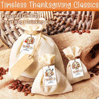 40 PCS Fall Gift Tags Thanksgiving Gift Tags with String, 2.1" x 3.5" Thanksgiving Design Present Label for Present Bags, Fall Party Favor Decorations, 4 Styles - A02