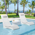 HDPS Pool Lounge Chairs Set of 2, Use in Pools Lounge Chairs up to 10-Inches of Water, Chaise Chairs with Headrest, Lounge Chair Outdoor, Fade-Resistant Pool Lounger for Deck