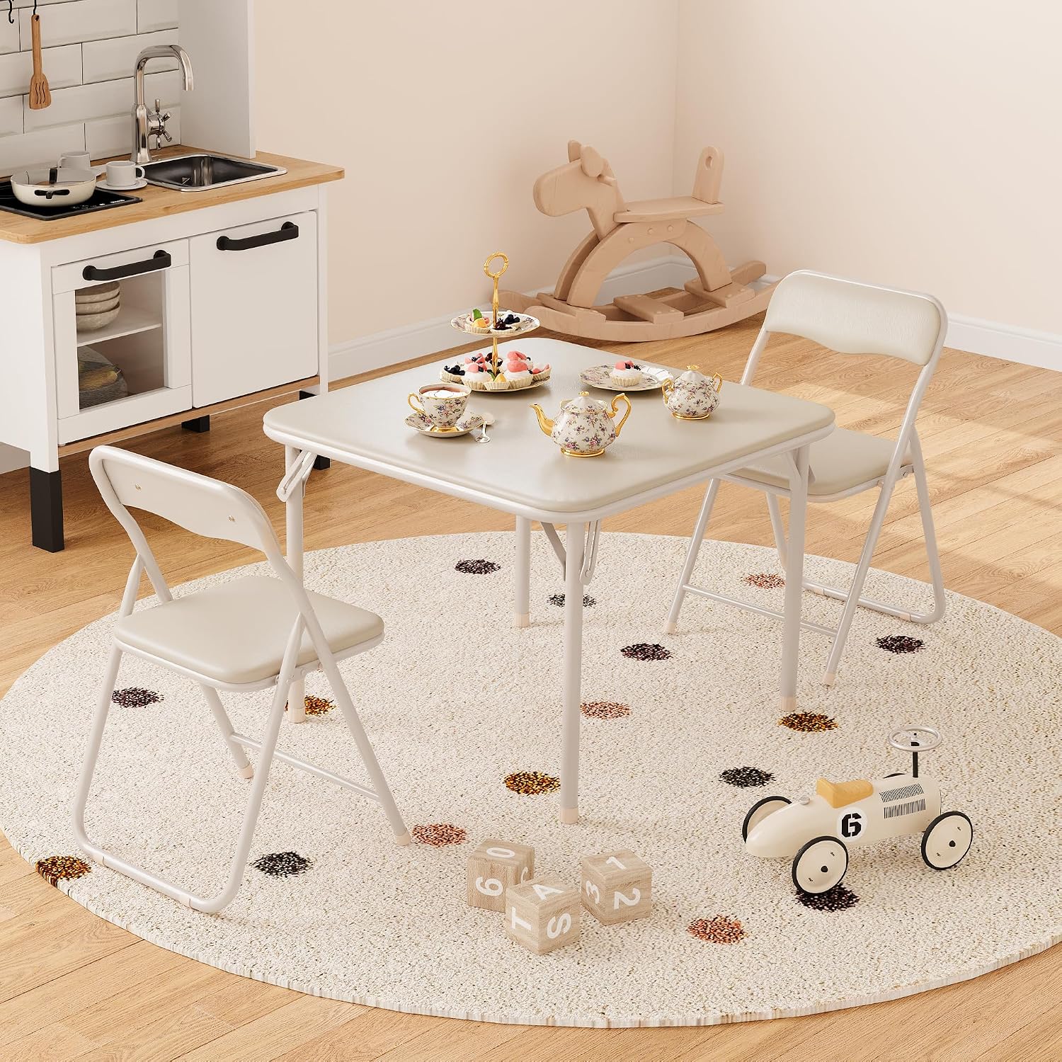 LinTimes Mini Folding Table & Chair Set - 20lb, Simple, Multi, 27.95x26.85, and Box