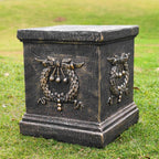 Garden Ear of Wheat Pedestal Statue Outdoor Base Decorative Sculpture Garden Flower Pot Side Table Yard Patio Deck Home Hallway Sculpture
