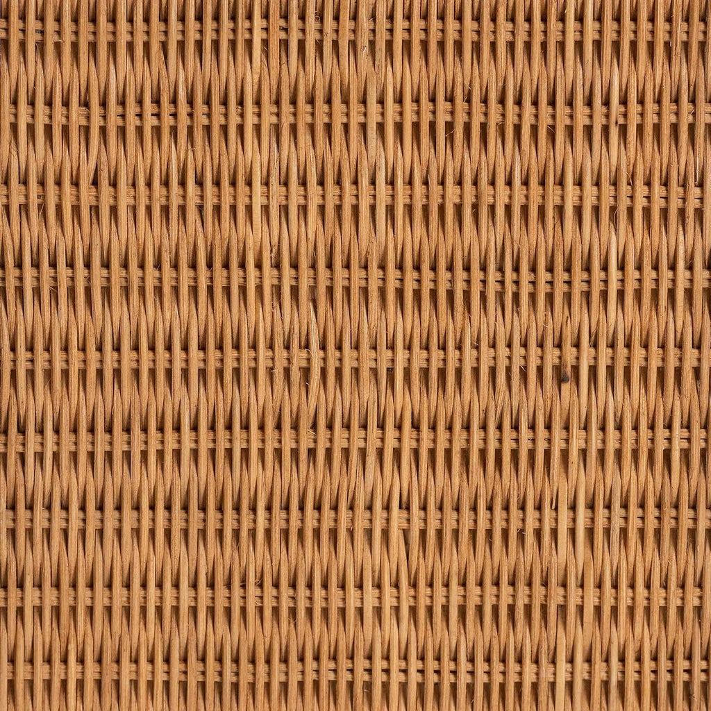 Bali & pari Dolby Natural Rattan End Table - Handwoven Wicker Side Table with Lower Shelf, Coastal Boho Style Accent Table for Living Room or Bedroom