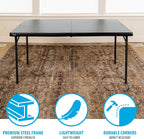 Lifetime 6-Foot Fold in Half Table, 2-Pack, Commercial, Black