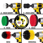 The Ultimate Drill Brush Cleaning Supplies Kit - Bathroom Accessories - Shower Cleaner - Bath Mat - Kitchen Accessories - Grout Cleaner - Dish Brush Set - Stove, Oven, Sink, Outdoor Drill Scrubber
