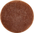Upholstered Round Pouf Ottoman, Modern Footstool, Orange-Brown | Small Chenille Footrest with Soft Padded Seat & Wood Frame, Accent Vanity Stool for Bedroom (22.6"D x 22.6"W x 16.5"H)
