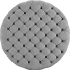 ModwayEEI-2225-LGRAmourFabric Upholstered Button-Tufted RoundOttomanLight Gray