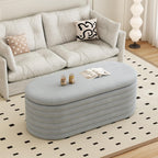 40 inch Upholstered Storage Ottoman Bench,Ready to go,Light Grey