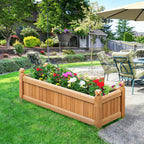 Yaheetech 43.5" Wooden Raised Garden Bed Rectangular Planter Box, 1pcs