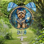Yorkshire Terrier Dog Ears Wind Spinner, Yorkshire Terrier Wind Spinner Hanging for Yard and Garden (Yorkshire Terrier)