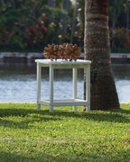 POLYWOOD SBT18BL South Beach 18" Outdoor Side Table, Black