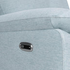 Davinci Suzy Electronic Swivel Recliner with USB Port in Heathered Blue, GREENGUARD Gold & CertiPUR-US® Certified