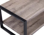 Brown/Gray Finish End Table, Small Side Table for Couch, Bedside Table for Small Space, Living Room, Easy Assembly, Wood 23.5"x23.5"x23.5"