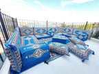 arabicsofa U Shaped Arabic Sofa Set – Royal Blue Modular Floor Seating for Guest Room