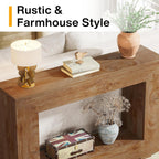 Tribesigns Farmhouse Console Table, 47 Inches Entryway Console Table with Storage, Industrial Hallway Accent Table for Living Room, Entrance