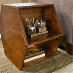 PADMA HOUSE Solid Wood Small End Table, Fully Assembled Hexagon Sofa Side Table with Ample Storage Space, Pre-Assembled Nightstand Slim Bedside Table for Small Spaces
