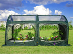 porayhut Pop Up Greenhouse Cover Flower House Mini Gardening Plant Flower Sunshine Room Room,Backyard PVC Greenhouse Cover for Cold Frost Protector Gardening Plants (Tunnel Grennhouse)