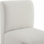 CHITA Dining Chairs with Casters Set of 4, Fully Assembled, Linen | FSC Certified Upholstered Armless Modern Rolling Dining Chairs with Rollers for Bedroom Reading Room Living Room