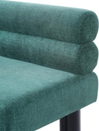 Christopher Knight Home Wally Fabric Upholstered Dining Bench, Long Dining Room Chair, Wooden Entryway Bench, Bedroom End of Bed Bench, Teal Green+Black