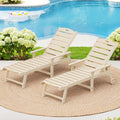 LUE BONA Outdoor Chaise Lounge, 5‑Position, 2‑Pack, Sand