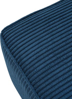 Christopher Knight Home Isa Corduroy Ottoman Footstool, Square Pouf Poufee Footrest Ottoman Large Seat, Modern Side Table for Living Room Bedroom Home Decor, Navy Blue, 30"