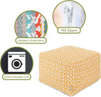 Majestic Home Goods Aruba Ottoman, Large, Citrus