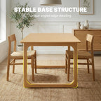 HNY Extendable Wood Dining Table for 4-8, 71" Inch Modern Rectangular Kitchen Tables with Wooden Base Farmhouse Dinner Table for Dining Room, Living Room, Home, Natural Oak