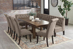 Signature Design by Ashley Extendable Dining Table, Grayish Brown, Seats 8