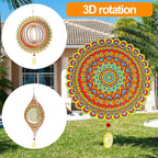 Wind Spinner, Hanging Wind Sculptures,Wind Spinners for Yard and Garden Decor,Yard Decorations Outdoor,Hanging Art Ornaments for Garden Yard Balcony Decor (Mandela Color)
