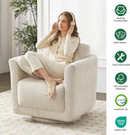 Swivel Accent Chairs Set of 2, Fully Assembled Chenille Armchairs, Linen | 360° Swivel chairs set of 2, 350 lbs capacity, solid wood frame, ergonomic reading chairs, modern accent chairs for bedroom