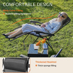 Sweetcrispy Zero Gravity Chairs Set of 2, Outdoor Folding Patio Lounge Chair with Cup Holder Tray, Portable Beach Camping Recliner for Poolside, Garden, Backyard, Lawn, Solid Black