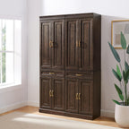 Crosley Furniture Stanton 2-Piece Pantry Storage Cabinet Set with Shelves, Kitchen, Dining, or Laundry Room, Coffee