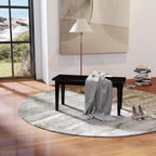 Wilk Wooden Entryway Bench, 39’’ Indoor End of Bed Bench, 100% Solid Oak Wood (Black)