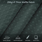 Extra Long Shower Curtain - 84 Inch Waffle Weave Weighted Thick Cloth Bathroom Shower Curtain, Wine Heavy Duty Hotel Bath Curtain Set with 12 Metal Hooks, 72x84 Stormy Weather