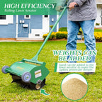 Manual Rolling Lawn Aerator, 32–55 lb Heavy-Duty Spike Roller for Garden & Yard